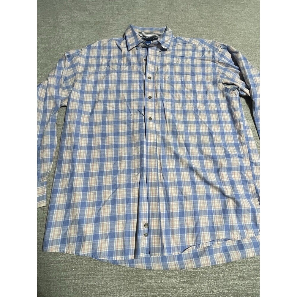 Wrangler Shirt Men’s Large Button Down Plaid Cowboy Cut Collection